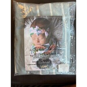 Milkmaid Goods Riley Swaddle Blanket Soft Green Stripe Pattern Organic Cotton